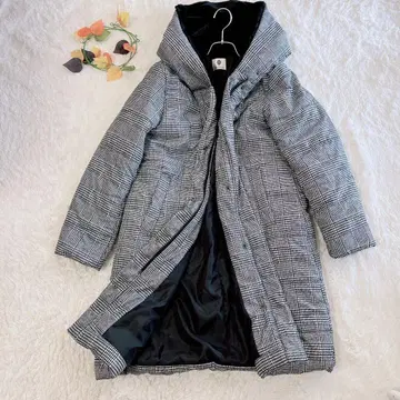 부즈루드 글렌체크 패턴 롱 코트 38