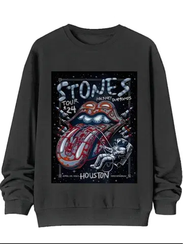 롤링 스톤즈 맨투맨 검정 블랙 XL