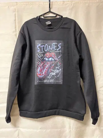롤링 스톤즈 맨투맨 검정 블랙 XL