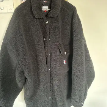 TOMMY 블랙 플리스 자켓 L 사이즈