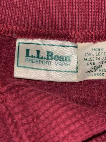 L.L.Bean 버건디 긴팔 피케 셔츠 X-Large