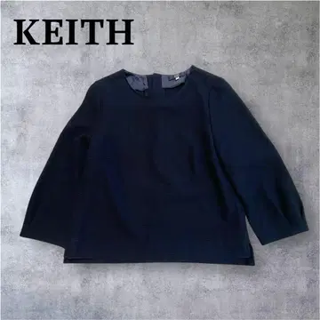 KEITH 키이스 풀오버 네이비 트위드 7부 소매