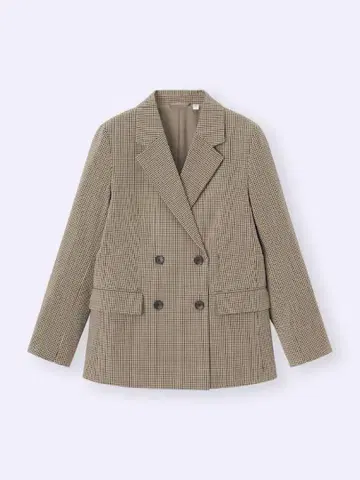 [ GU ] 더블 브레스트 체크 자켓 ( XL )