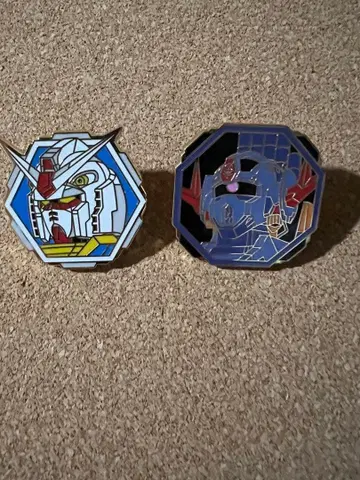 오사카 만박 건담 핀 배지 2개