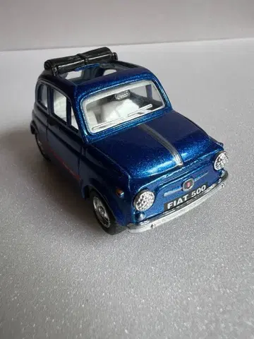 FIAT 500 미니카 오픈 루프 파랑 구형 자동차 레트로 새상품급 레어