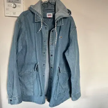 TOMMY JEANS 후드 부착 데님 자켓 XL