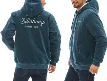 미사용 새상품 Billabong 후드 부착 벨로아 자켓 TEA 그린