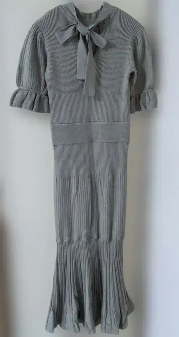 RESEXXY 그레이 니트 롱 원피스 반팔 F 사이즈