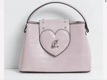 pium 프론트 하트 악어 무늬 칸막이 백