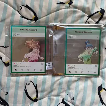 닌타마 식만류삼랑 선법사이작 인스타풍 아크릴 트레이딩 카드 플레이트