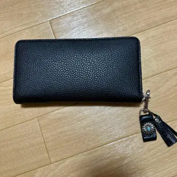 블랙 가죽 장지갑 태슬 포함