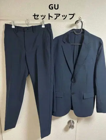 1회 착용 GU 워셔블 테일러드 자켓 SW 셋업 네이비 M