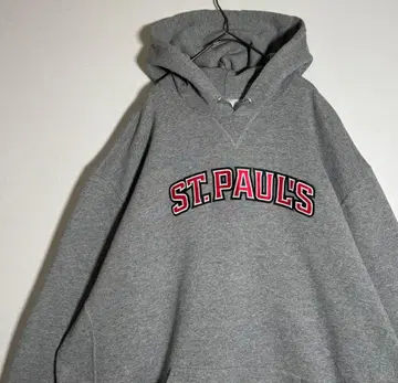 러셀 애슬레틱 칼리지 자수 로고 속기모 후드티