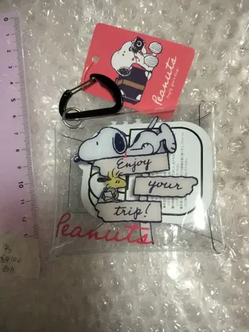 Peanuts 스누피 카라비너 포함 클리어 케이스