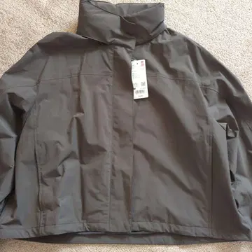 새상품 UNIQLO 우먼 윈드 블루프 스탠드 블루종 M 올리브