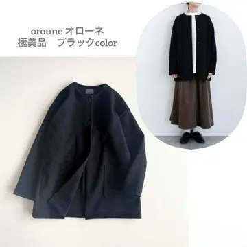 오로네 블랙 자켓 노카라