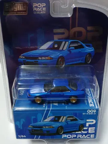 팝 레이스 1/64 닛산 스카이라인 R32 베이 사이드 블루