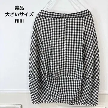 새상품급 빅 사이즈 fillil 깅엄 체크 스커트