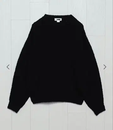 H BEAUTY&YOUTH 범프 코튼 와이드 크롭 니트