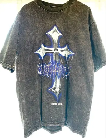 빈티지 십자가 티셔츠