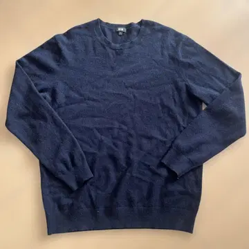 유니클로 캐시미어 크루넥 스웨터 XL 네이비