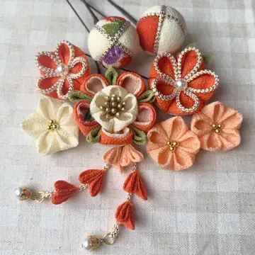 머리 장식 오렌지 시치고산