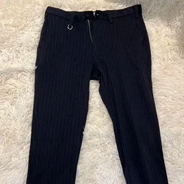 네이비 스트라이프 슬랙스 베티 스미스 남성용 앵클 팬츠