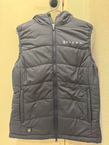 FIDRA 후드 부착 다크 그레이 충전솜 베스트