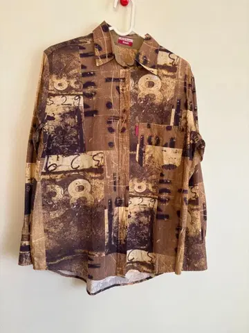 Paul Smith Jeans 아트 프린트 긴팔 셔츠 40 여성용