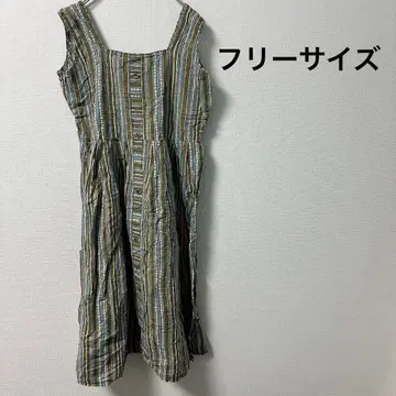 한 점뿐인 여성용 스트라이프 슬리브리스 미니 원피스