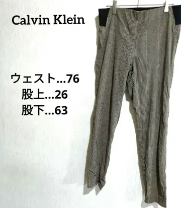 새상품급 Calvin Klein 체크 무늬 캐주얼 팬츠