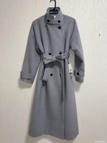 오늘까지 타임세일 dazzlin 하이넥 롱 코트 그레이 택 포함 새상품