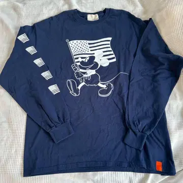 TONY Taiz Sun 미키마우스 긴팔 T셔츠 네이비 XL B급