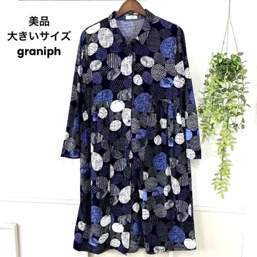 새상품급 빅 사이즈 graniph 북유럽 아트 원피스