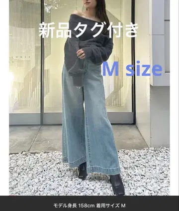 택 포함 새상품 MERCURY DUO 플레어 풀렝스 데님 M