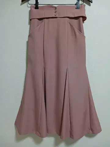 [ 새상품급 ] 노엘라 핑크 머메이드 플레어 스커트 리본 포함