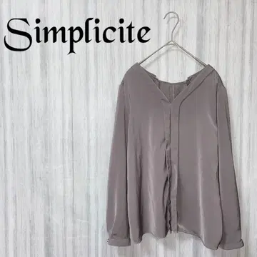 [삼프리시테] 블라우스 긴팔 V넥 오피스 캐주얼 고급 심플