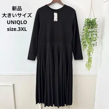 새상품 빅 사이즈 UNIQLO 유니클로 플리츠 원피스 17호