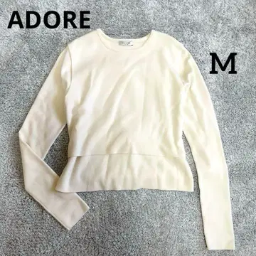 ADORE 어도어 니트 스웨터 M 벨트 숏 기장 화이트 M