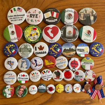 국기 캔뱃지 컬렉션 해외 기념품 키링