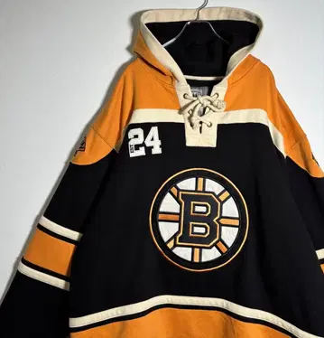 NHL 보스턴 블루인스 자수 로고 속기모 후드티