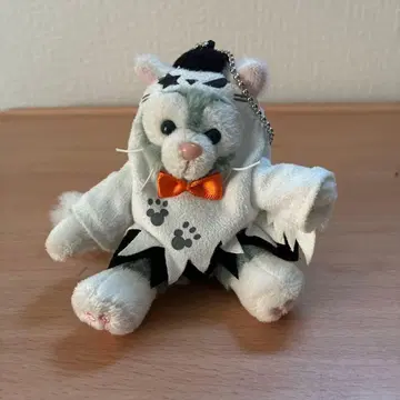 화이트 고양이 봉제 인형 키링