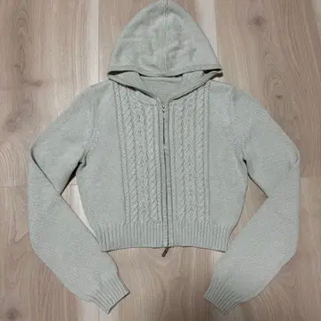 [새상품급] FOXEY 폭시 후드티 가디건 그레이 더블 지퍼