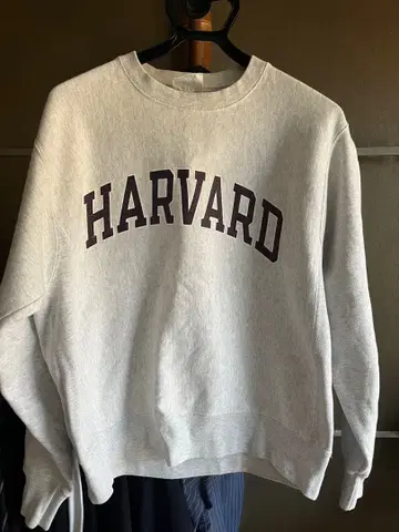 Champion 리버스 위브 HARVARD 로고 맨투맨 M 그레이