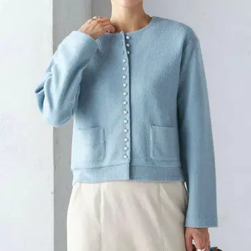 SHIPS 쉽스 펄 모티브 버튼 쟈칼 가디건