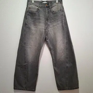 WYM 빈티지 워시드 커브드 데님 S 사이즈