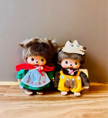 몬치치 빨간 망토와 늑대 봉제 인형 2체 세트 할인 불가
