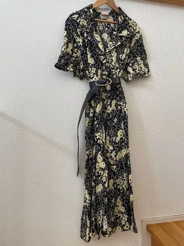 예거 플로럴 프린트 랩 드레스 클리닝 완료