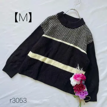 푸치 앙 푸르니르 믹스 니트 스웨터 울 혼방 블랙 [ M ]