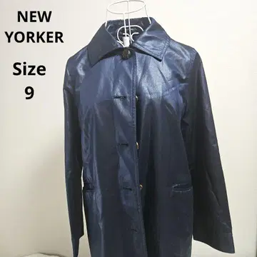 [ 오샤레 NEW YORKER ] 네이비 스텐카라 코트 사이즈 9